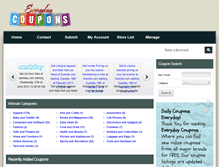Tablet Screenshot of everydaycoupons.com